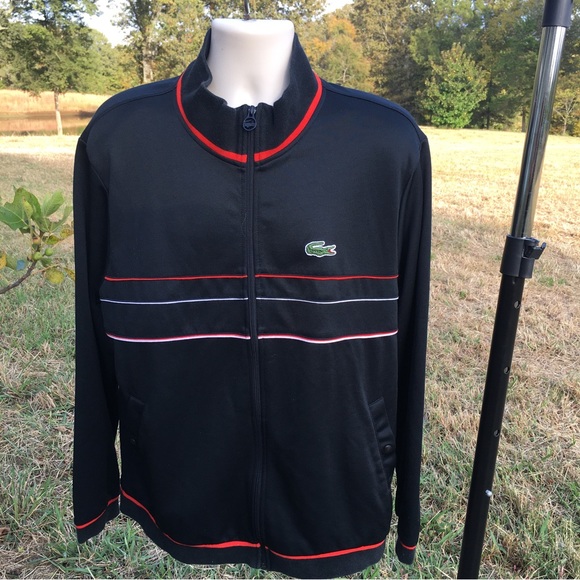 Lacoste Sport Mens Track Full ZIP Jacket Sz 7 - Picture 10 of 10